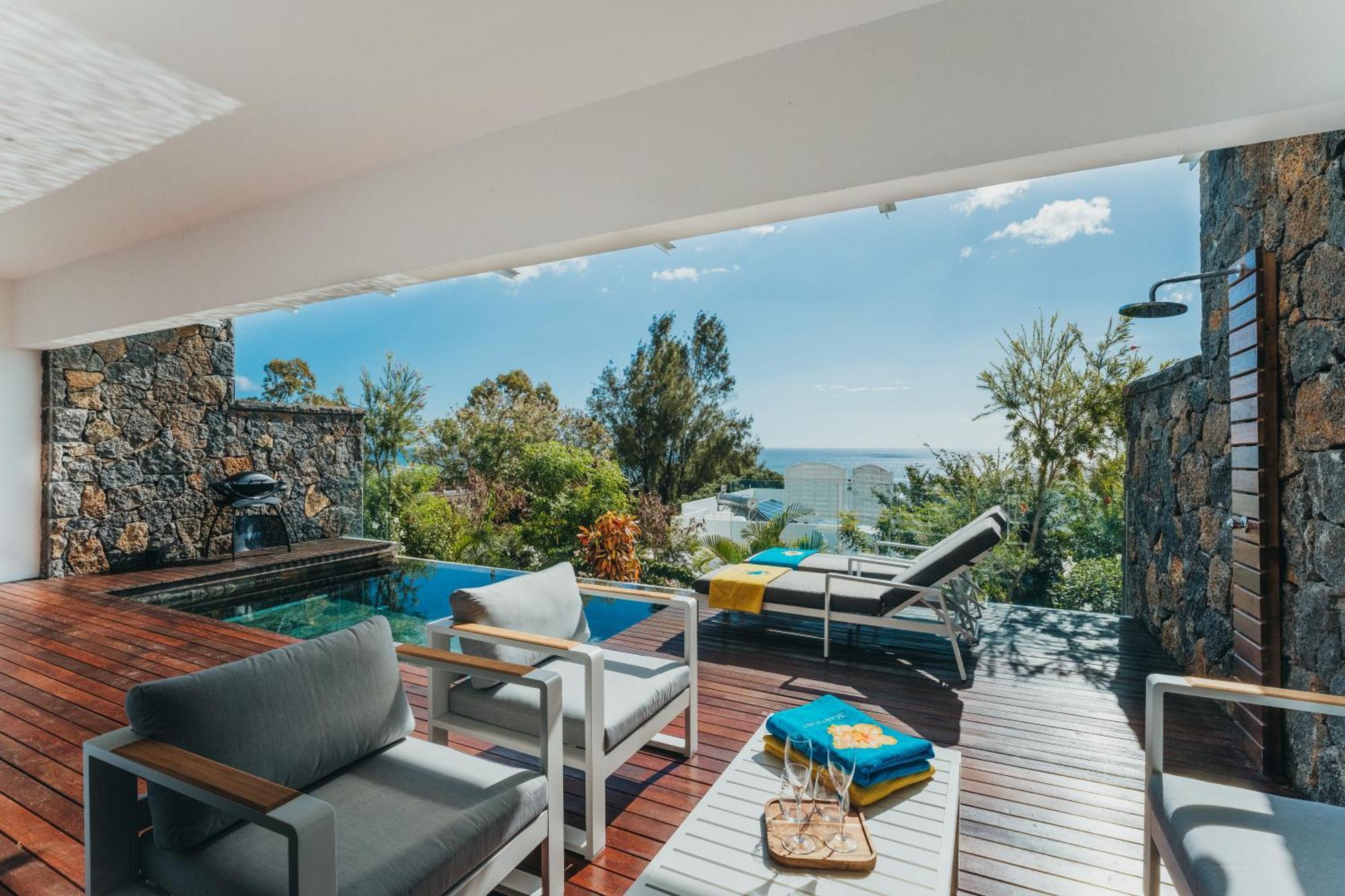 Appartement De Luxe Piscine Et Vue Mer Ривьер-Нуар Экстерьер фото